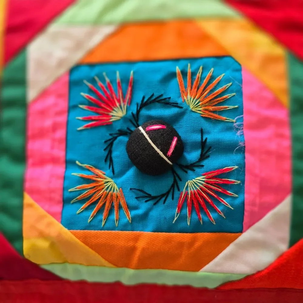 Vintage bai jia bei – a “one hundred families quilt” from Northern China.